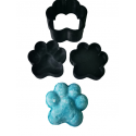 MOLDE SIMPLE HUELLA DE PERRO 3D DE 3 PIEZAS PARA CHAMPÚ SÓLIDO O BOMBA DE BAÑO